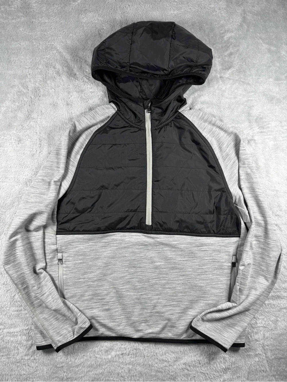 RLX Ralph Lauren Hybrid Wool Quarter Zip Hoodie Large